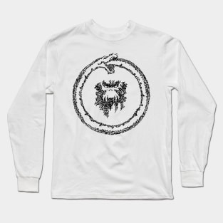 12 Monkeys Ouroboros Black w/white outline Long Sleeve T-Shirt